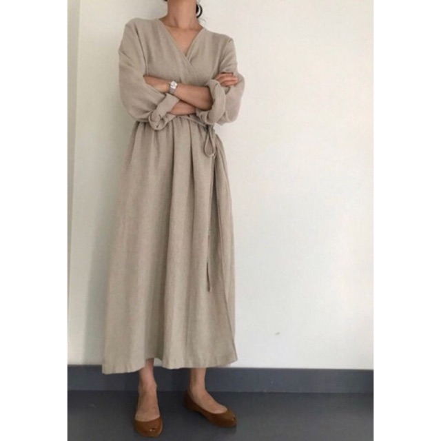 Váy Linnen Đắp Chéo