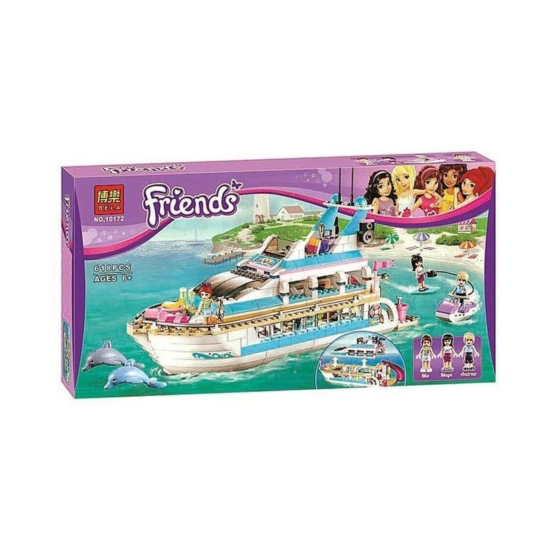 Lắp Ráp Xếp Hình Friends Mô Hình Du Thuyền Cá Heo Của Mia 618 Khối BELA10172