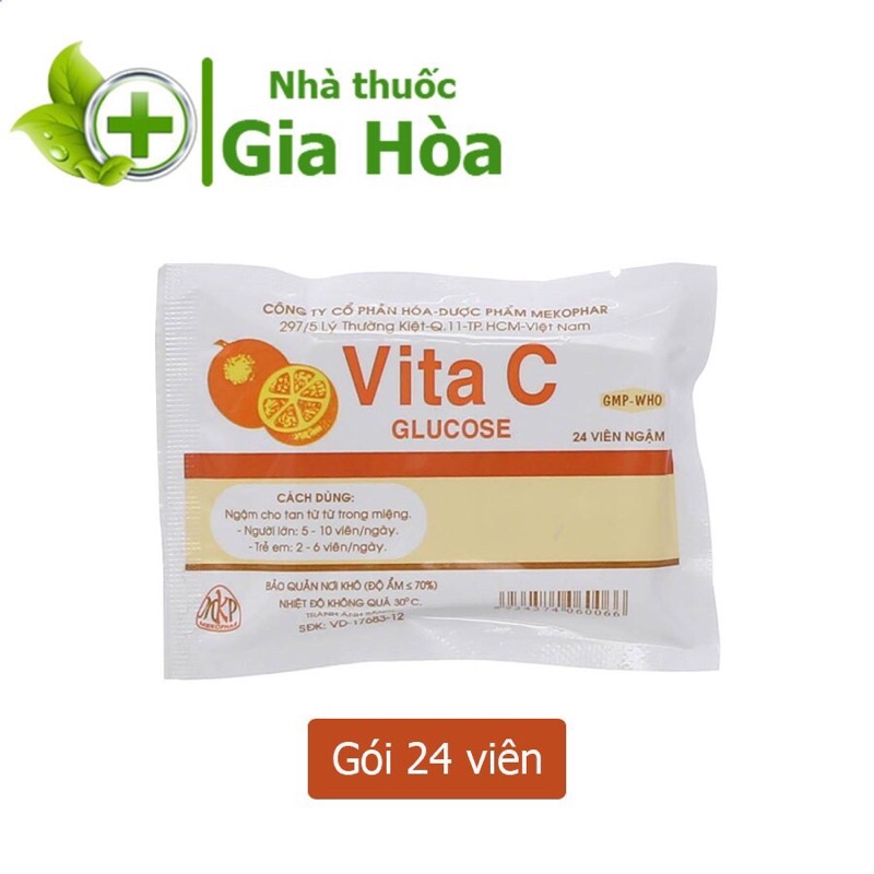 Viên ngậm bổ sung vitamin C tăng sức đề kháng cho bé - Vita C Glucose