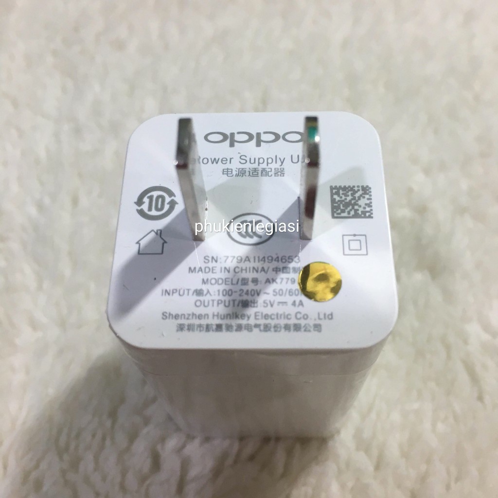 (Cam kết loại xịn)Bộ Sạc Nhanh OPPO VOOC AK779 5V 4A; R15 5V 4A