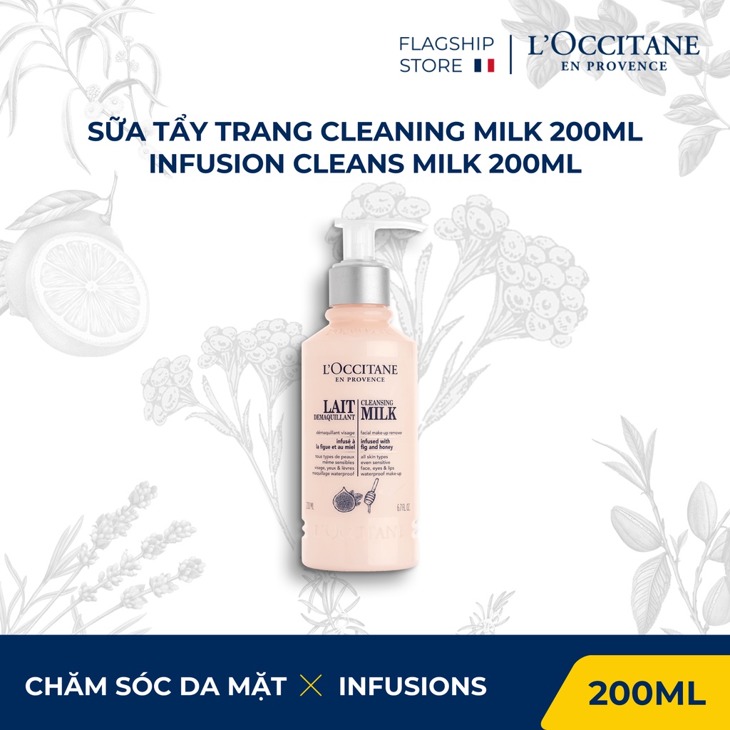 Tẩy trang dạng sữa L'Occitane Cleansing Milk 200ml