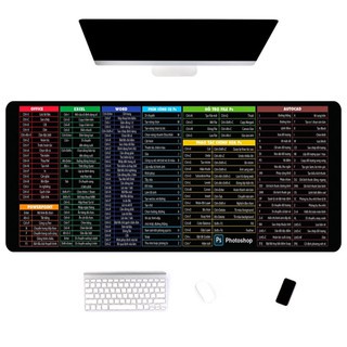 Lót chuột in phim tắt Excel, MS-Office, Photoshop, Autocad, Pad MOUSE , Các Phím Tắt Chuột Pad