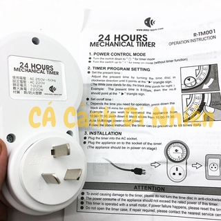Ổ cắm hẹn giờ TIMER Cơ UP AQUA D-202 cho hồ cá