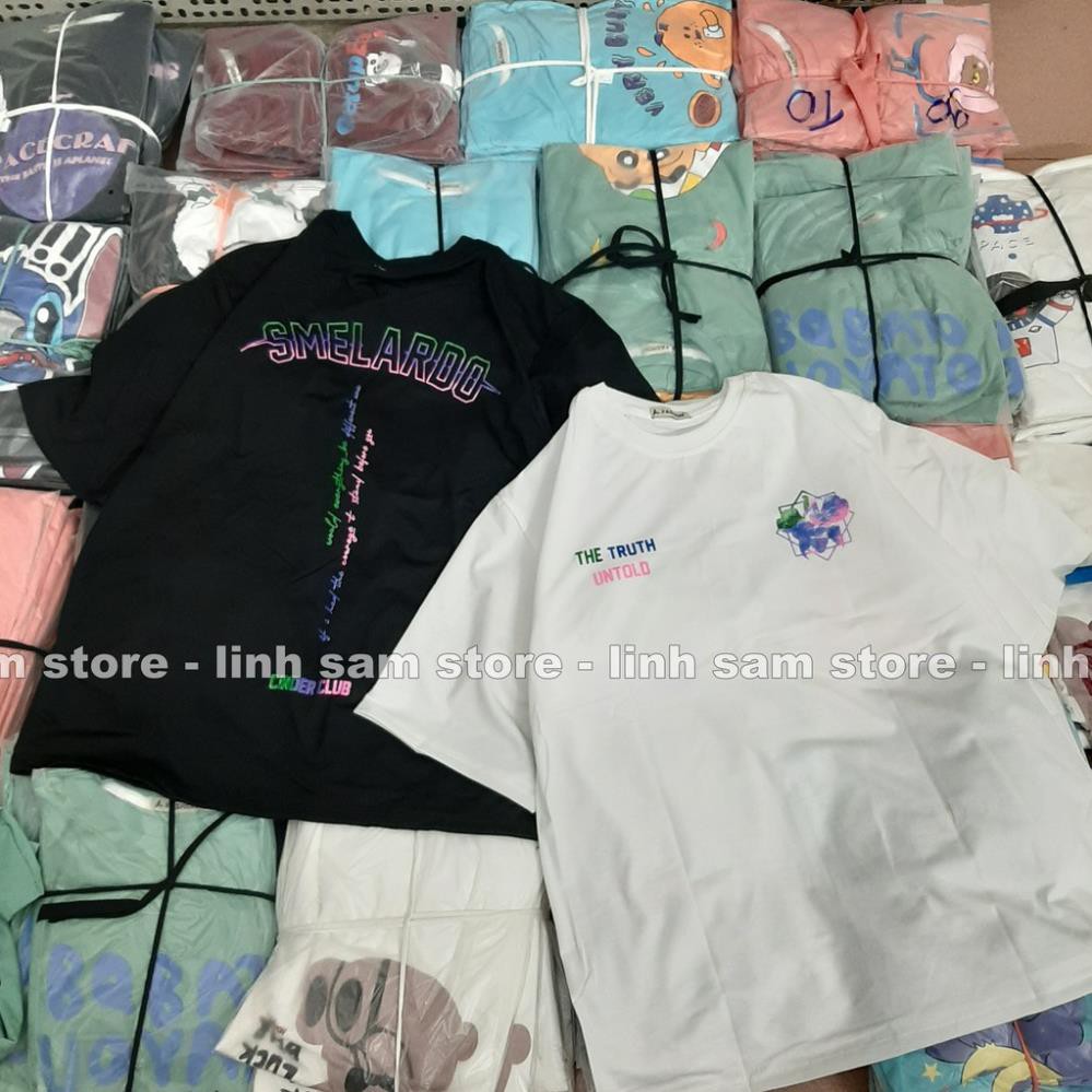 Áo thun in tay lỡ nữ freesize phông form rộng dáng Unisex - Ulzzang mặc cặp, nhóm, lớp chữ THE TRUTH UNTOLD BTS ་