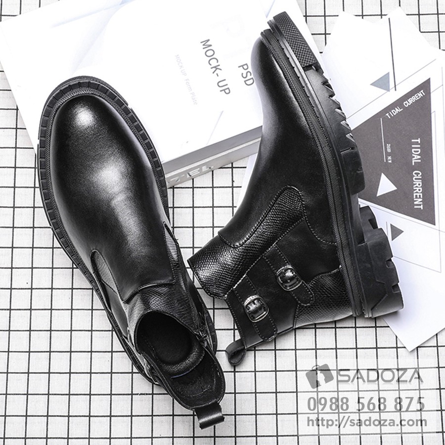 Giày Boot Nam Da Bò - FREESHIP - Giày Nam Cổ Cao Xuất Khẩu Âu Mỹ Thời Thượng GNK158 | BigBuy360 - bigbuy360.vn