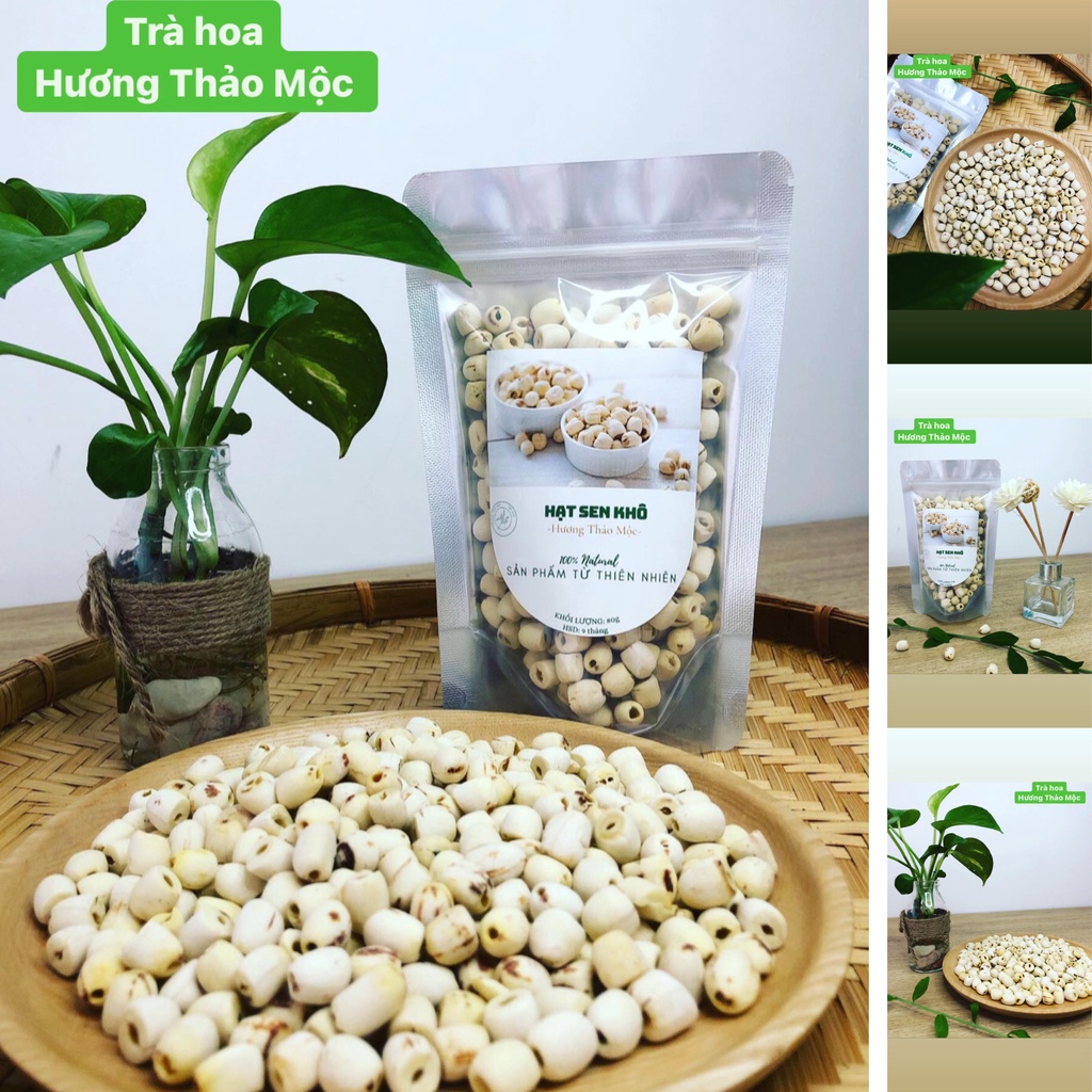Hạt sen khô Đồng Tháp - Nguyên liệu chè Dưỡng Nhan, Hầm Canh - Hương Thảo Mộc