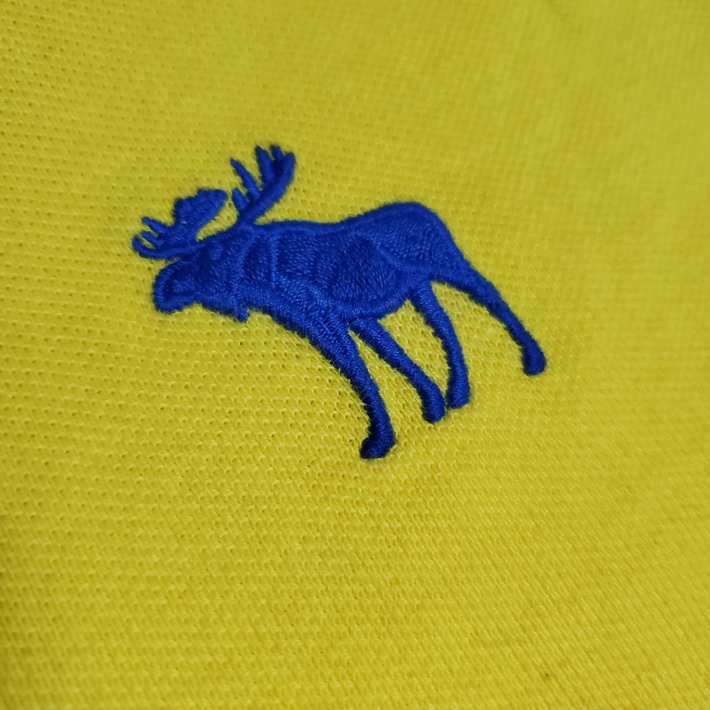 Áo thun polo Abercombie & Fitch Big Moose màu vàng B00FN55Z1Q