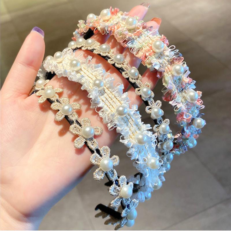 Băng Đô Đính Ngọc Trai Phong Cách Hàn Quốc Dành Cho Nữ