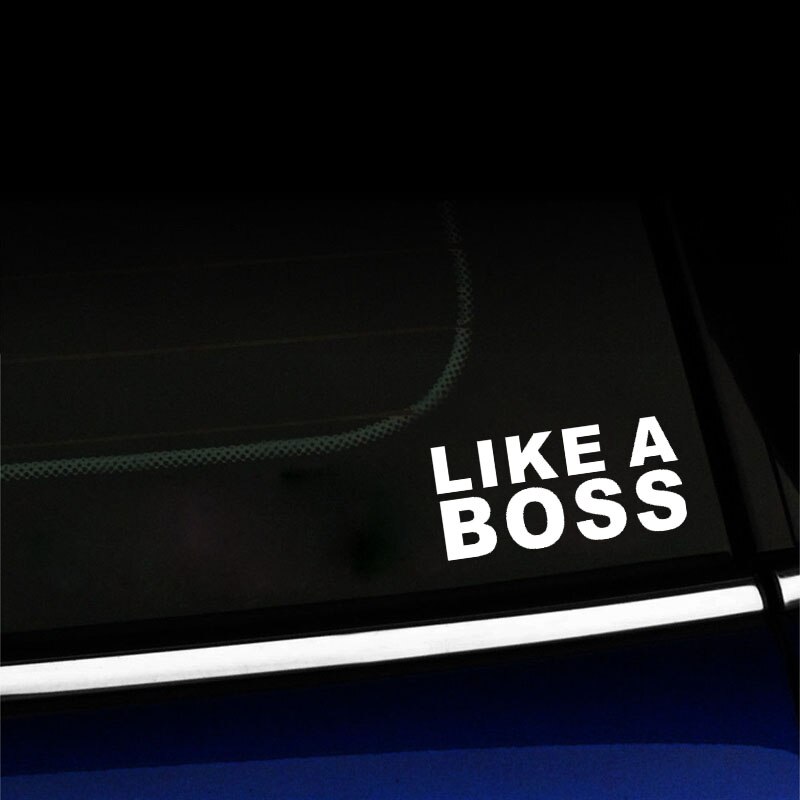 Miếng Dán Trang Trí Xe Hơi In Chữ &quot;Like A Boss&quot; 15.1cm X 7cm