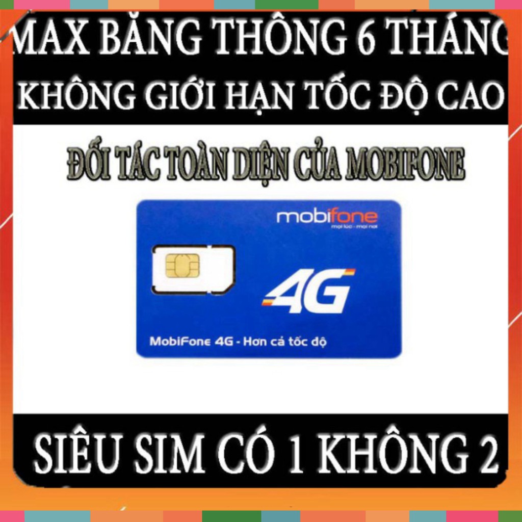 GIÁ BẤT DIỆT [MAX BĂNG THÔNG]SIM 4G MOBIFONE TRỌN GÓI 1 NĂM KHÔNG GIỚI HẠN DUNG LƯỢNG TỐC ĐỘ CAO CHO ĐIỆN THOẠI,WIFI,CAM