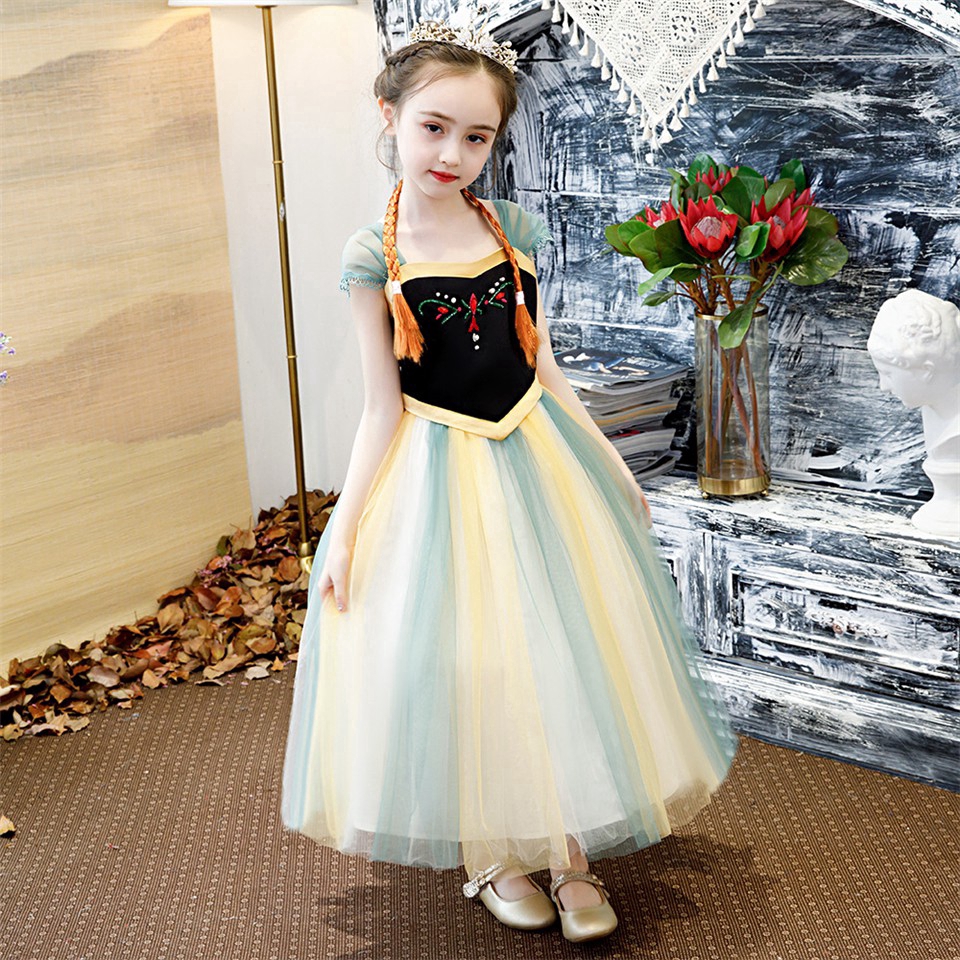 Đầm hóa trang công chúa Anna Elsa cho bé gái