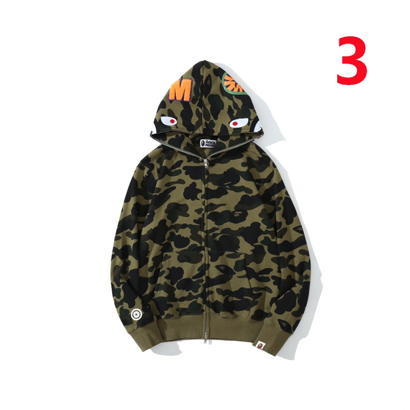 Áo Khoác Hoodie Cotton Tay Dài Có Khóa Kéo Thời Trang Đường Phố BA &amp; PE Unisex