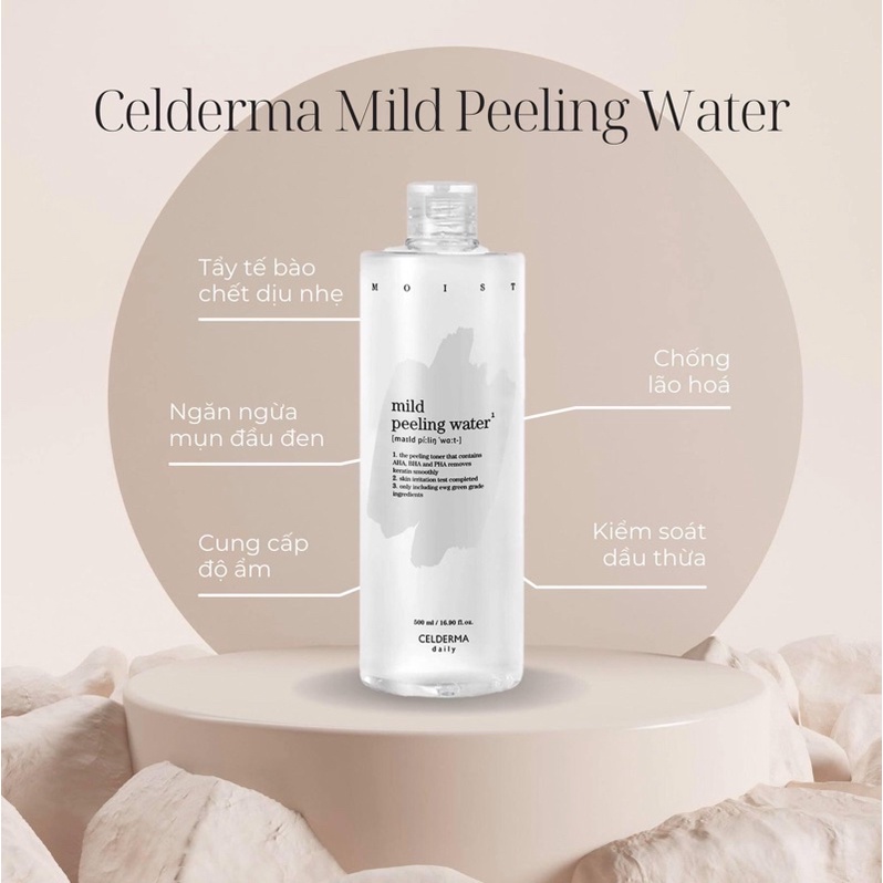 Toner mild peeling water Celderma date 07/2022