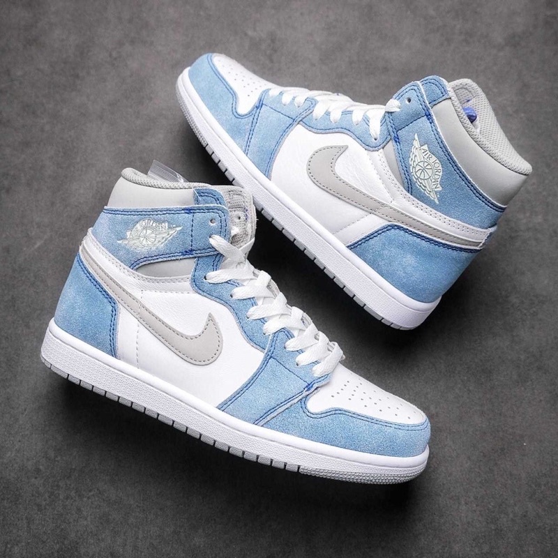 Giày 𝐉𝐨𝐫𝐝𝐚𝐧 1, Giày 𝐚𝐢𝐫 𝐉𝐨𝐫𝐝𝐚𝐧 Hyper Royal Xanh nỉ cao cổ mới, Giày JD1 Xanh Loang nam nữ hot nhất