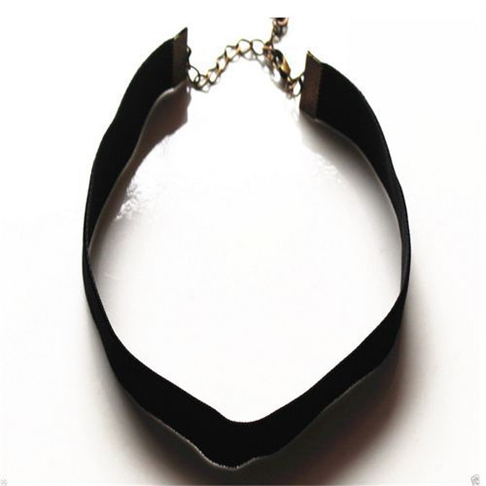 Vòng Cổ Choker Nhung Màu Đen Phong Cách Nghệ Thuật Gothic Cho Nữ