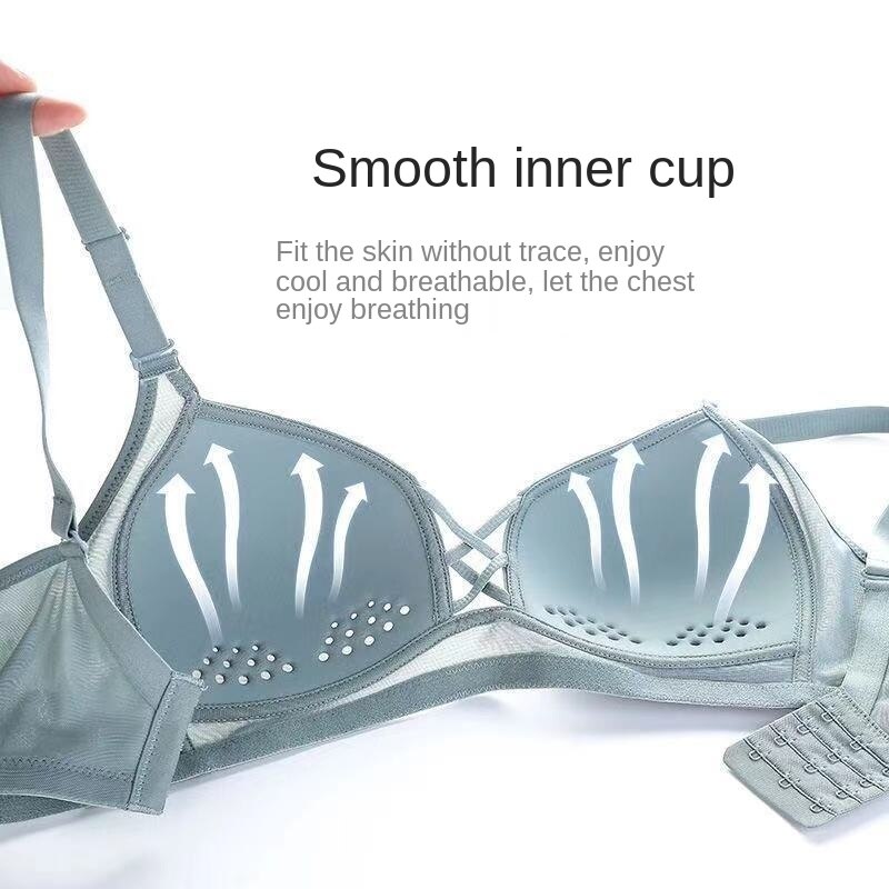 Áo ngực không dây cúp lớn 3/4 Áo ngực mềm mại, thoáng khí và thoải mái