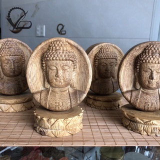 Tượng Phật A Di Đà Trầm Hương Tự Nhiên để xe ô tô, bàn làm việc phong thủy CNC VĂN BÉ