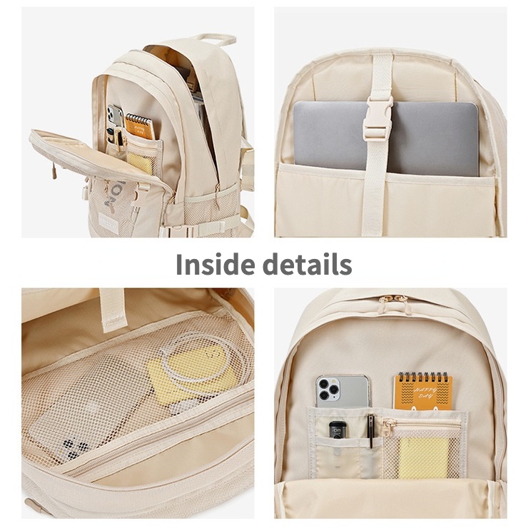 MINGKE Ba Lô Đựng Laptop 15.6 16 inch Chống Thấm Nước Thiết Kế Nhiều Ngăn Tiện Dụng Cho Nữ Sinh