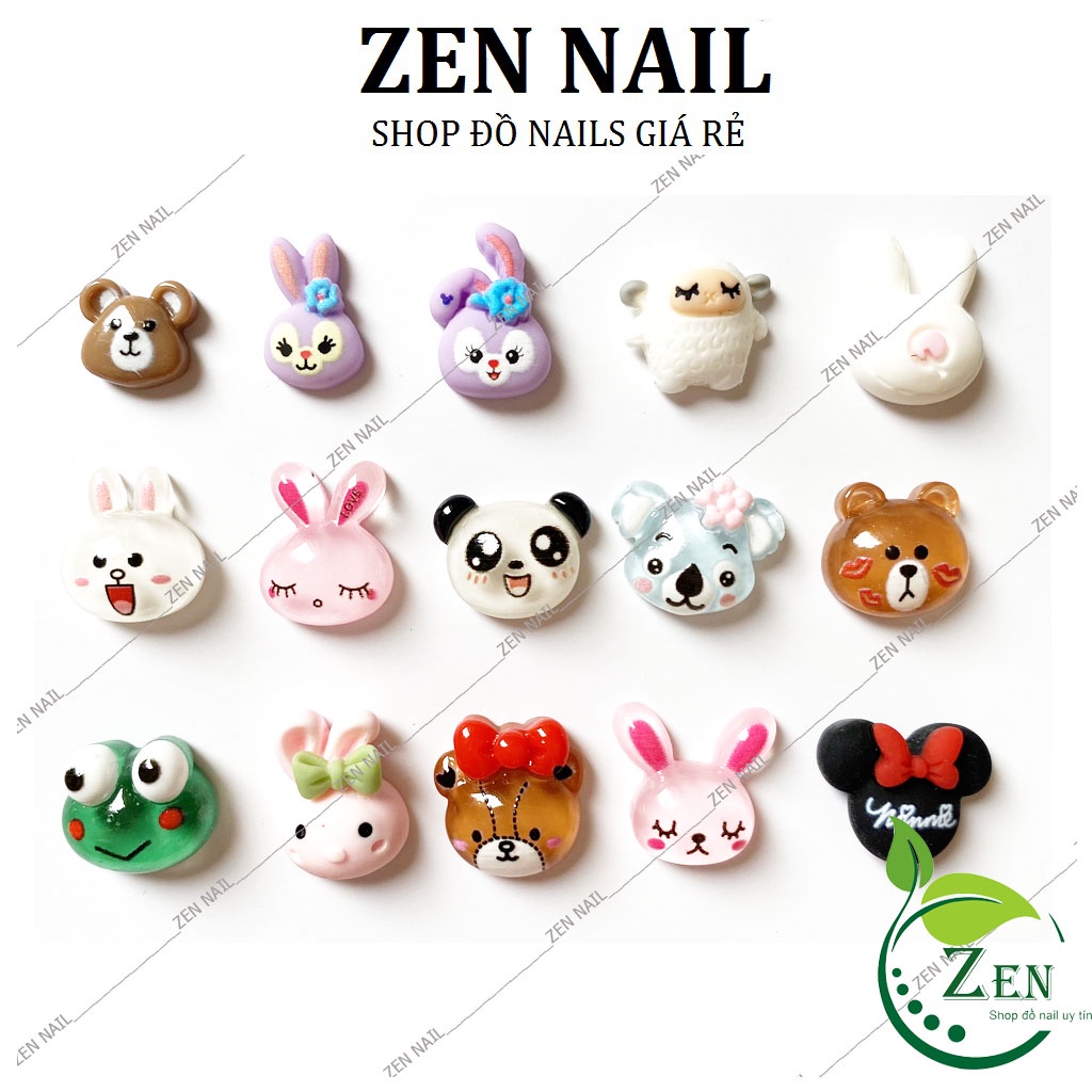 Charm nail , Charm hoạt hình búp bê đủ mẫu trang trí móng