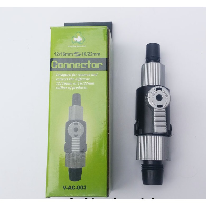 Van Khóa Ống Nước Connector V-AC-003 - Co Nối Ống Có Tích Hợp Van Khóa, Chuyển Đổi 12/16mm-16/22mm