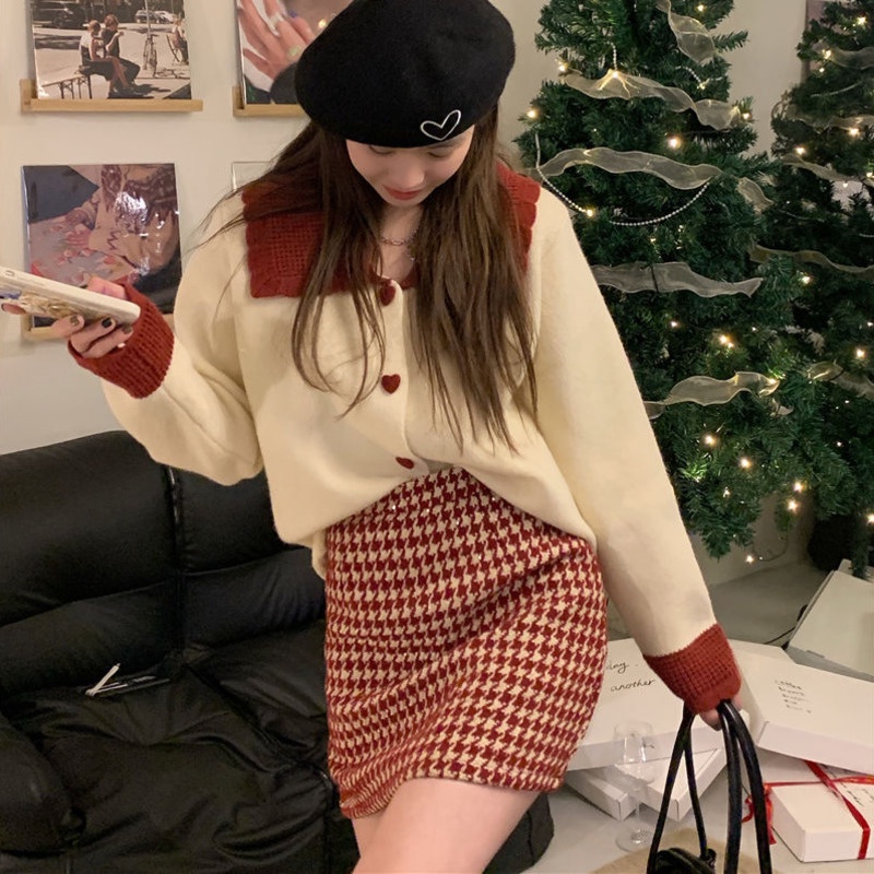 Chân váy chữ A lưng cao mới