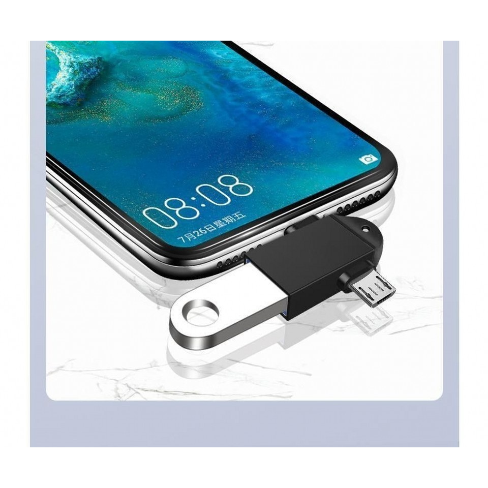 Bộ chuyển đổi OTG 2 trong 1 phù hợp cho Android TYPE-C/Two-in-one