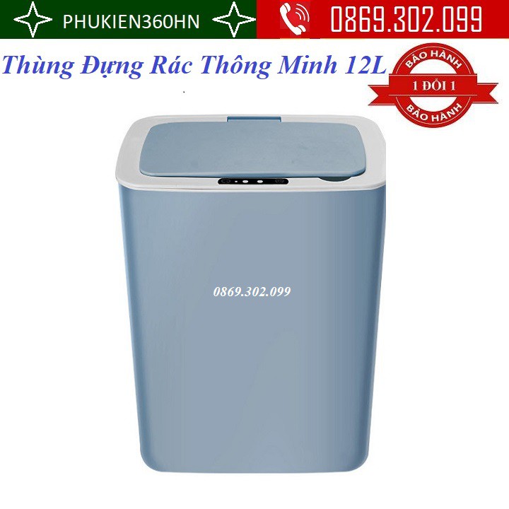 Thùng Đựng Rác Thông Minh Cảm Biến Hồng Ngoại 12L