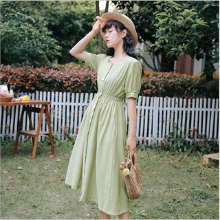 Lụa tencel - đầm cao cấp fairy collar french tencel dress – d146