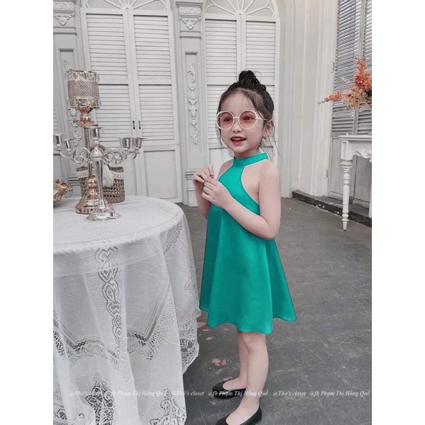 Váy yếm trơn 3 màu hottrend cho bé gái V0051