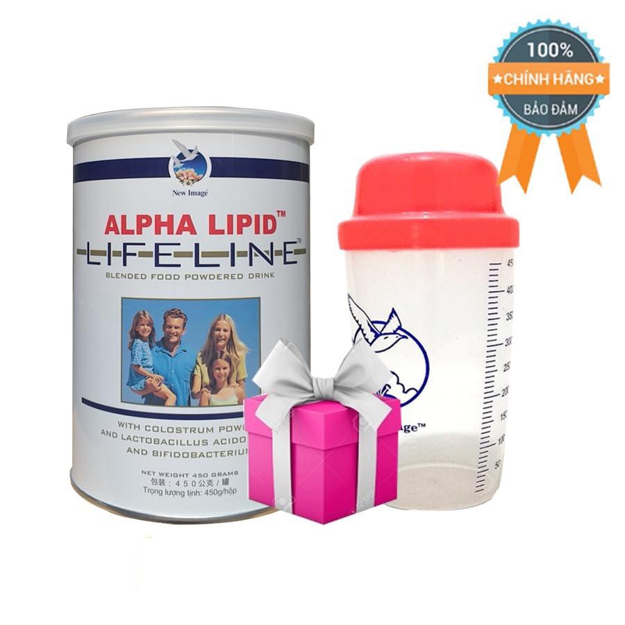 Sữa non Alpha lipid của new zealand 450g + Bình lắc Alpha lipid