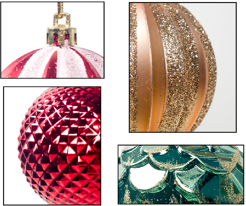 Hộp 12 Trái Châu 60mm Trang Trí Cây Thông Giáng Sinh