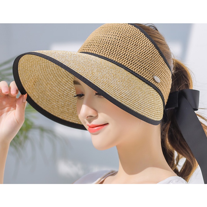 Nón chống nắng nửa đầu phong cách Hàn, mũ rộng vành nửa đầu nữ cao cấp