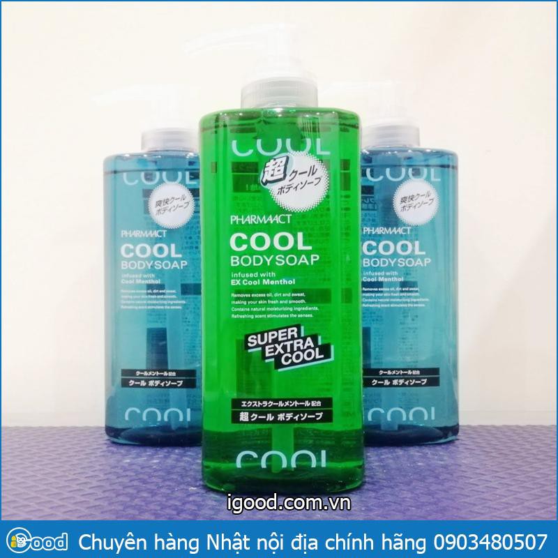 Sữa tắm cho nam Pharmaact Cool 600ml Nhật Bản