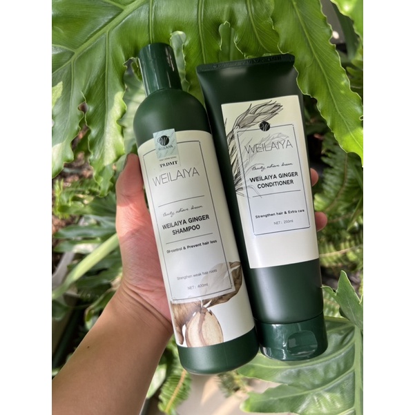 Cặp Gội xả gừng trắng Weilaiya ( tặng test sữa tắm )