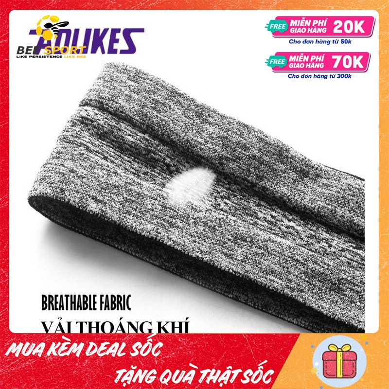 Băng đô nam nữ thể thao Aolikes AL2103 - Headband thể thao ngăn và thấm hút mồ hôi chính hãng