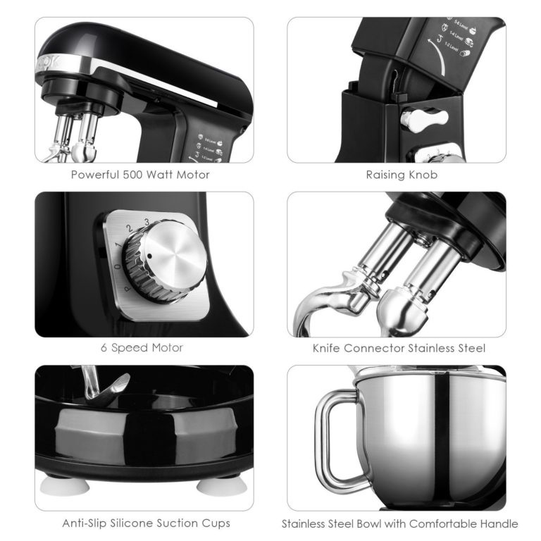 - Máy trộn bột AIKOK 5L 1000W 2 càng đánh bột