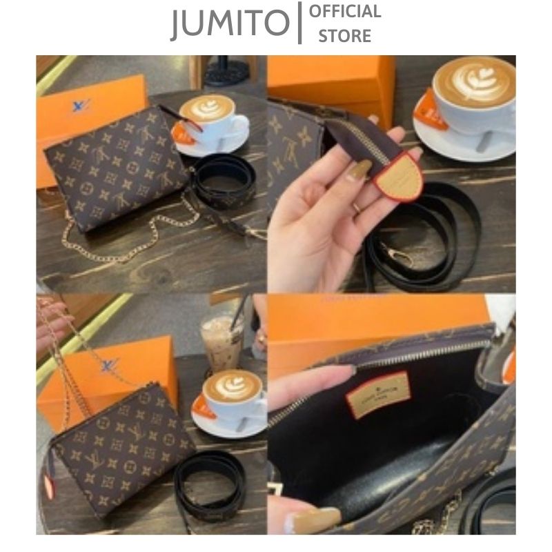 Túi xách nữ 2 in 1 Eo Vì đeo chéo đeo vai dây xích dây da thời trang JUMITO AA2058