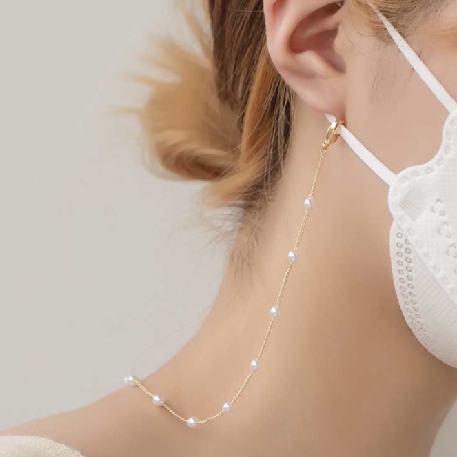 Dây Đeo Mắt Kính Đính Ngọc Trai Giả Thời Trang Hàn Quốc Dành Cho Nữ