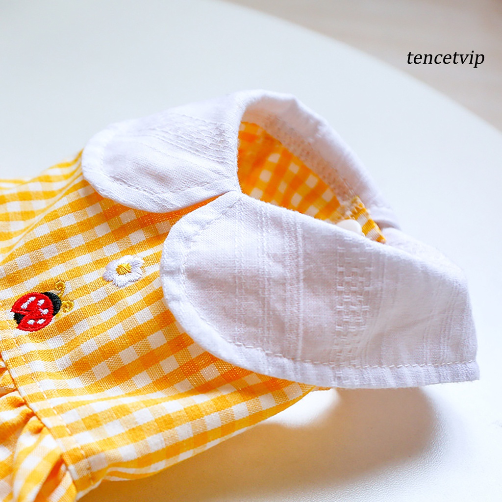 Đầm sát nách họa tiết côn trùng/ côn trùng màu vàng thời trang mùa hè cho cún cưng
