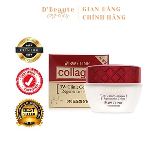 Kem dưỡng trắng da chống lão hóa 3W Clinic Collagen Regeneration Cream 60ml - Hàn Quốc Chính Hãng