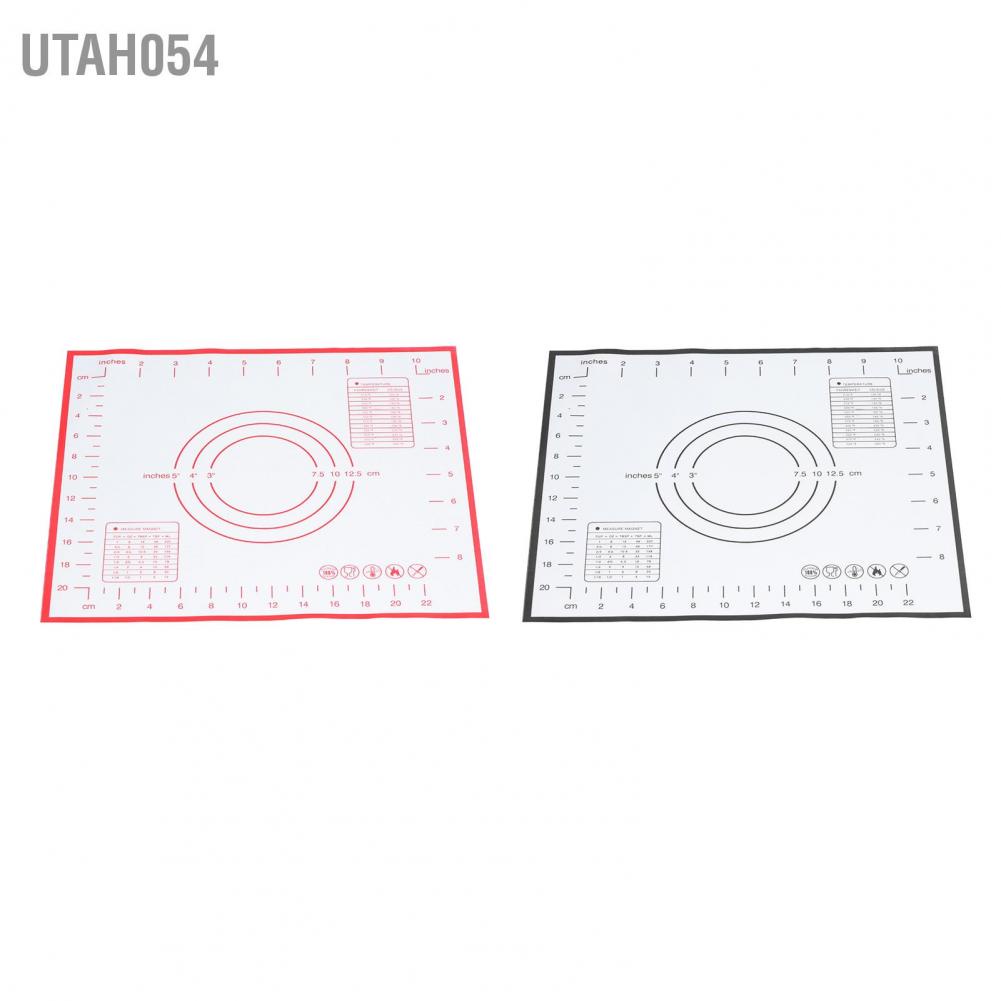 Hàng Sẵn Thảm nhào bột silicon, tấm lót cán bột cho làm bánh mì, bao tấm bột nở chịu nhiệt silicone không trơn trượt cho nhà bếp 29x26cm【Utah054】