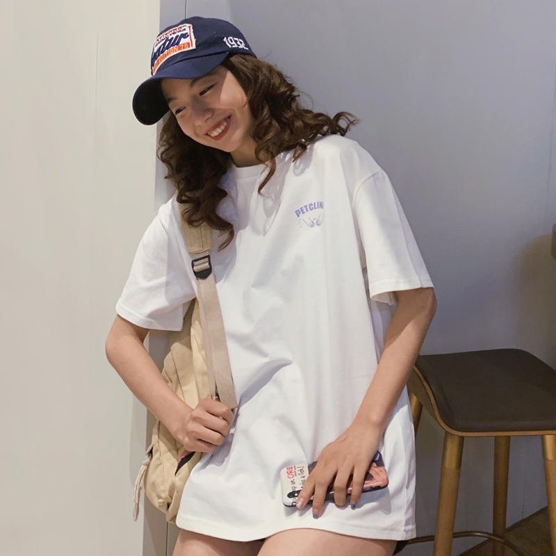Áo thun phông PINK tay lỡ form rộng PETCLINIC Unisex