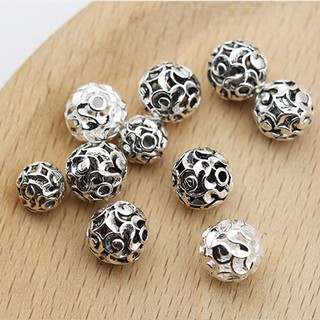 Phụ kiện Charm bạc Hạt đám mây hạt 7mm