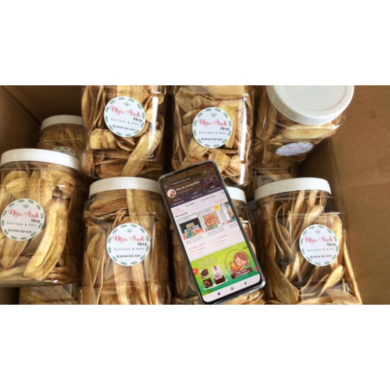 [Giao Hoả Tốc HCM] Chuối Xanh Sấy Giòn Không Đừong 340g/Hộp dành cho Ăn Kiêng,Keto,Das