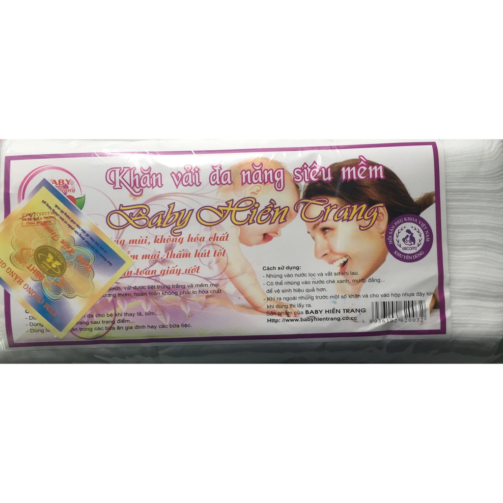 1 túi khăn vải khô đa năng baby Hiền Trang 250g