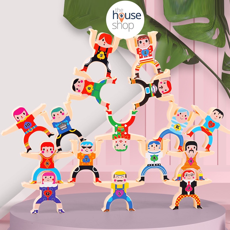 Xếp chồng cân bằng Hercules Jenga bộ đồ chơi trẻ em cân bằng xếp khối bằng nhựa