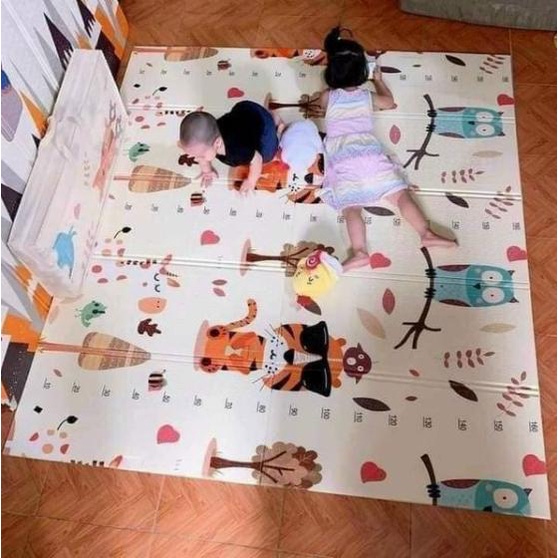 Thảm xốp xếp trải sàn chiếu gấp gọn 2 mặt cho bé xốp trải sàn kích thước 1,8x2m