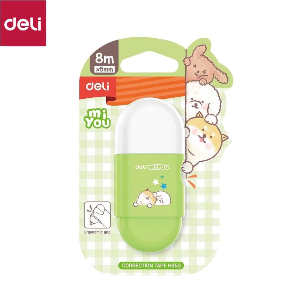 Băng xóa hình thú cưng ngộ nghĩnh Deli - Dài 6m/8m- màu ngẫu nhiên - EH352 / EH353 [Deli]