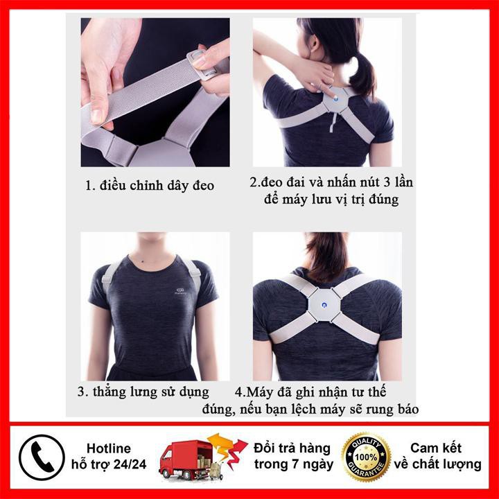 Đai Chống Gù Lưng Trẻ Em, Thiết Bị Chống Gù Nắn Chỉnh Tự Động - Cảnh Báo Khi Sai Tư Thế