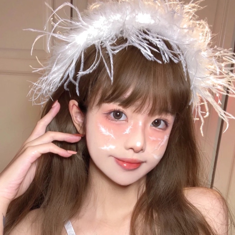 (VIP) Bờm tóc lông đà điểu phối lông vũ mã DT-983